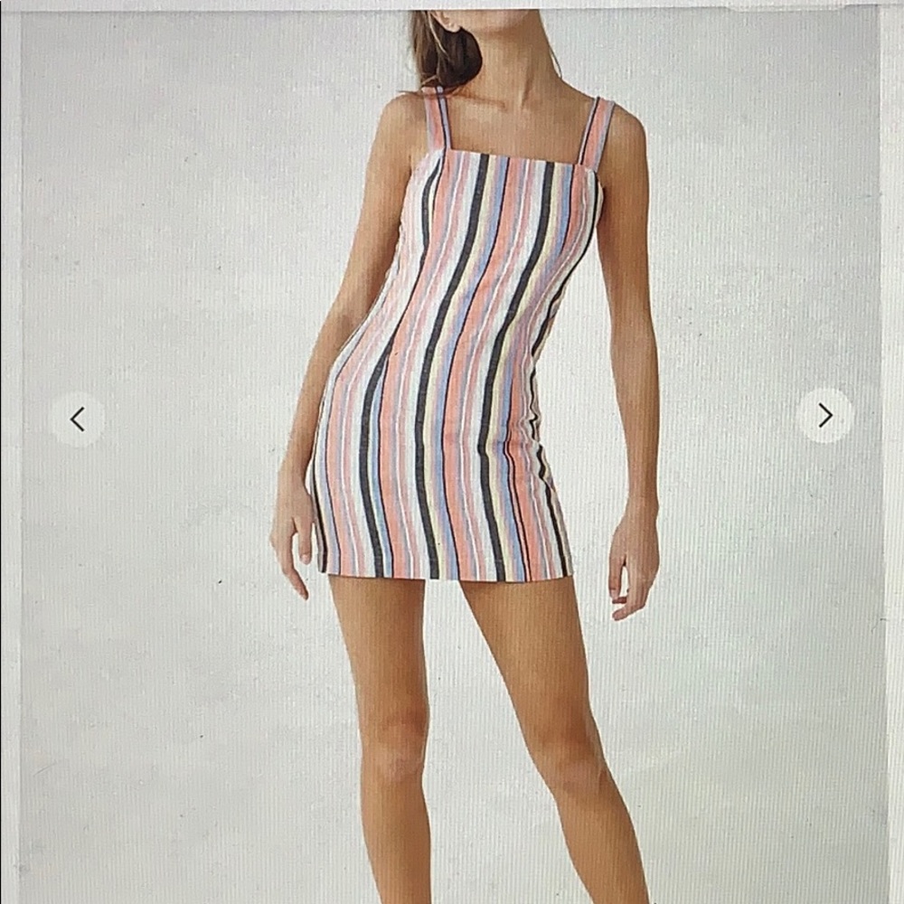 Super Cute Multicolored Striped Mini Dress